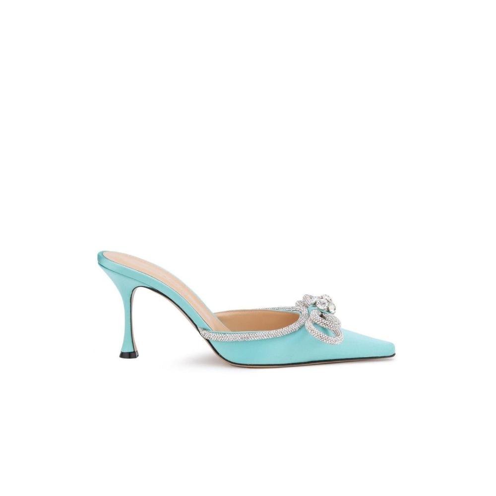 MACH & MACH - Double Bow Satin Mules - IT 39.5